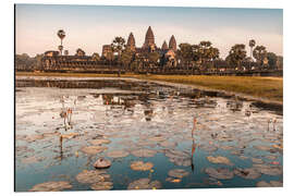 Tableau en aluminium Angkor Wat au crépuscule