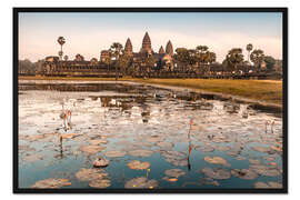 Gerahmter Kunstdruck Angkor Wat bei Sonnenuntergang