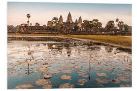 Print på skumplade Angkor Wat at sunset