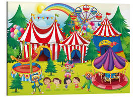 Aluminium print Colorful circus