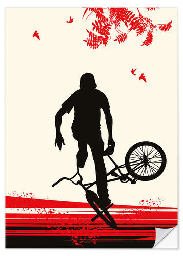 Wall sticker BMX in Autumn