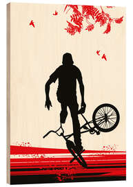 Hout print BMX in autumn