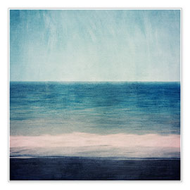 Tableau  Paysage marin abstrait bleu et violet - Sybille Sterk