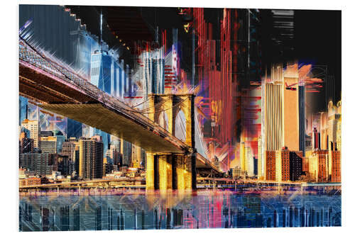 PVC-taulu New York mit Brooklyn Bridge