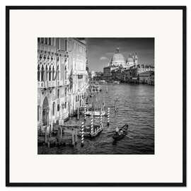 Impression artistique encadrée Grand Canal et Santa Maria della Salute à Venise