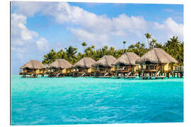 Tableau en plexi-alu Luxury vacation in an Overwater bungalow in the South Seas, Bora Bora, Polynesia