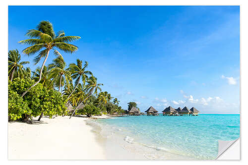 Vinilo para la pared Beach vacation on a remote island in the tropics