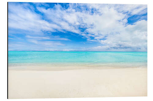 Aluminium print Crystal clear water on a beach in the South Pacific, Fiji islands