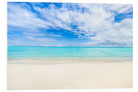 Foam board print Crystal clear water on a beach in the South Pacific, Fiji islands