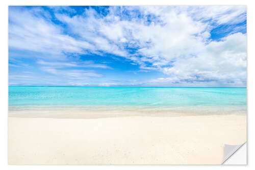 Sticker mural Crystal clear water on a beach in the South Pacific, Fiji islands