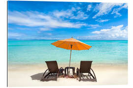 Gallery print Relax under a parasol at the sea