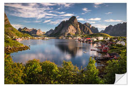 Naklejka na ścianę Fishing village in the Lofoten Islands, Norway