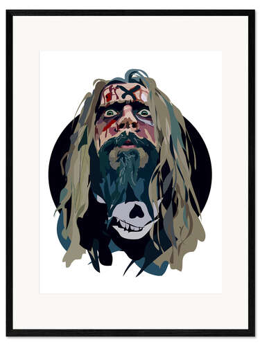 Impressão artística com moldura Rob Zombie