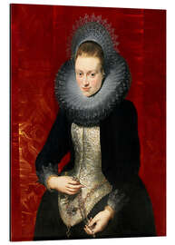 Magnettafel Frau mit Rosenkranz