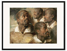 Stampa artistica con cornice Four Studies of a Head of a Man 