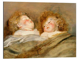 Magnettafel Zwei schlafende Kinder