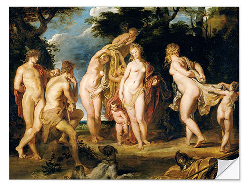 Selvklæbende plakat The Judgement of Paris, 1606