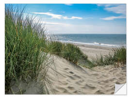 Wall sticker Summery dune landscape in Holland