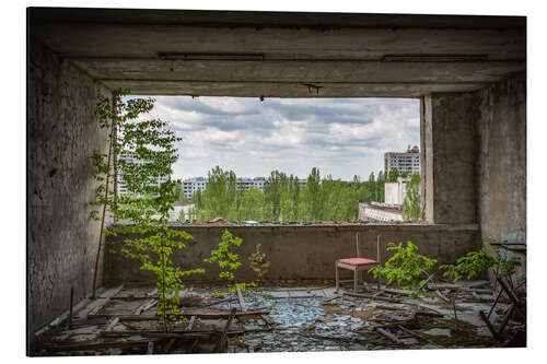 Print på aluminium View to Pripyat