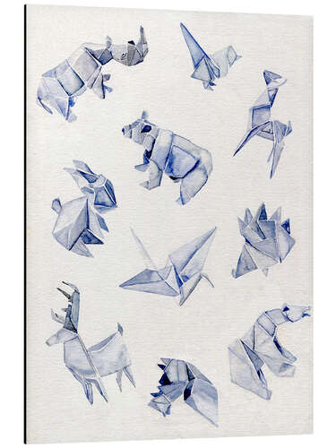 Cuadro de aluminio Origami animals