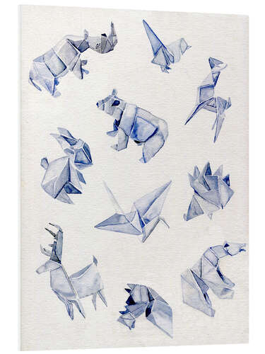 Foam board print Origami animals