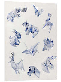 Tableau en PVC Animaux en origami