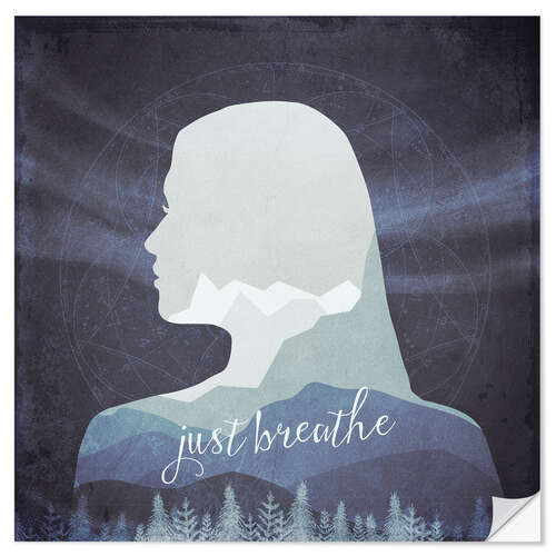 Självhäftande poster Just Breathe