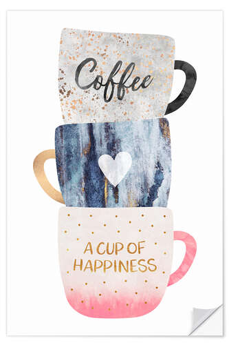 Selvklebende plakat A cup of happiness