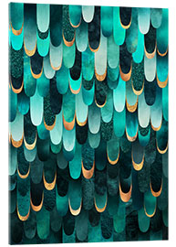 Acrylic print Feathered Turquoise