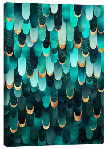 Canvas print Feathered Turquoise