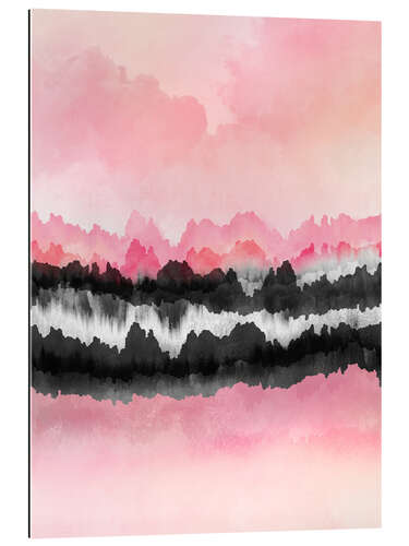 Tableau en plexi-alu Montagnes roses