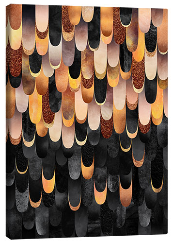 Leinwandbild Feathered Copper And Black