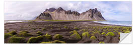 Selvklæbende plakat Vestrahorn mountain panorama, Iceland