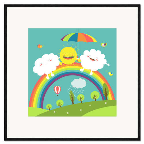Ingelijste kunstdruk Friendly weather