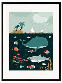 Framed art print The world under water