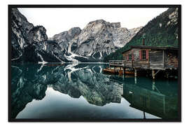 Gerahmter Kunstdruck Lago di Braies - Pragser  Wildsee