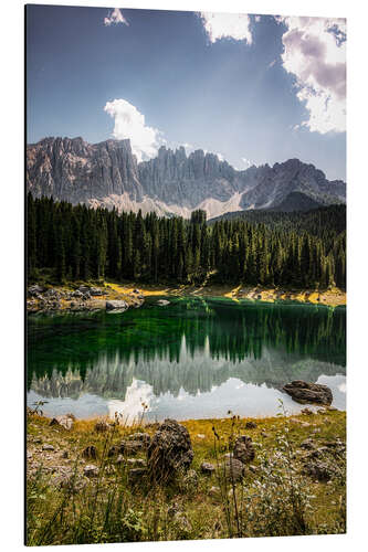 Stampa su alluminio Lake Carezza - Karersee