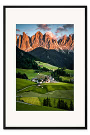 Gerahmter Kunstdruck Südtirol, Italien, Dolomiten