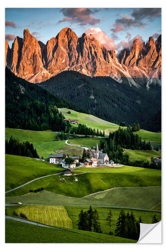 Självhäftande poster South Tyrol, Italy, Dolomites