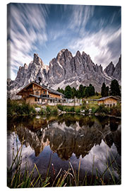 Canvas print Geisleralm South Tyrol, Italy