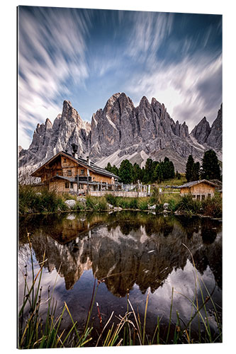 Stampa su plexi-alluminio Geisleralm South Tyrol, Italy