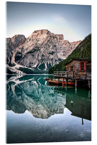 Akryylilasitaulu Braies Lake, South Tyrol, Italy