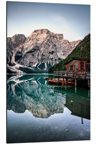 Aluminium print Braies Lake, South Tyrol, Italy