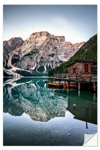 Naklejka na ścianę Braies Lake, South Tyrol, Italy