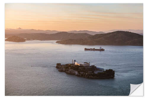 Vinilo para la pared Alcatraz island in the bay of San Francisco