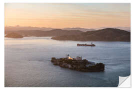 Selvklæbende plakat Alcatraz island in the bay of San Francisco