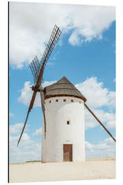 Magnettafel Weiße Windmühle, Consuegra, Spanien