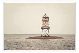 Tableau Lighthouse Ober Eversand, Kormoranturm - Reemt Peters-Hein
