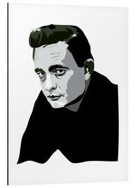 Aluminium print Johnny Cash