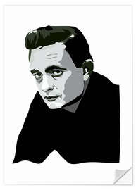 Selvklæbende plakat Johnny Cash